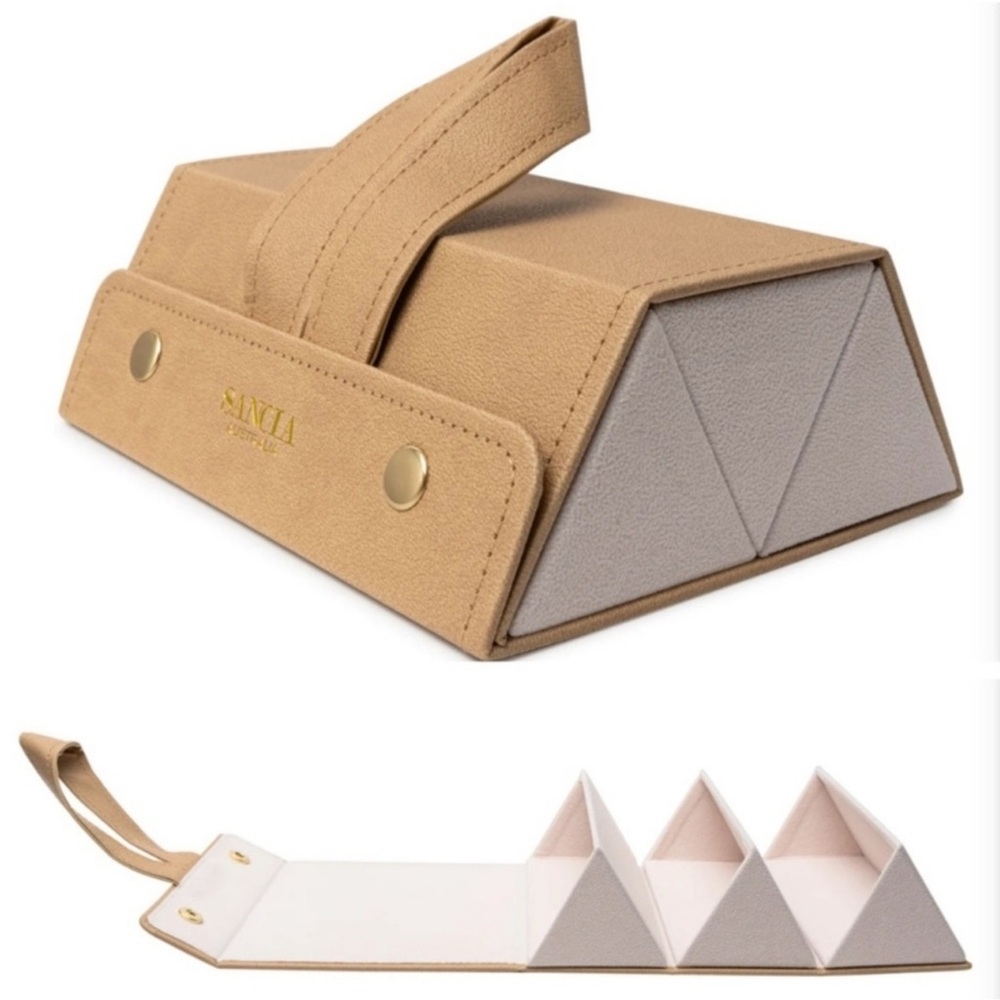 Sancia Tan and Gray Glasses Case